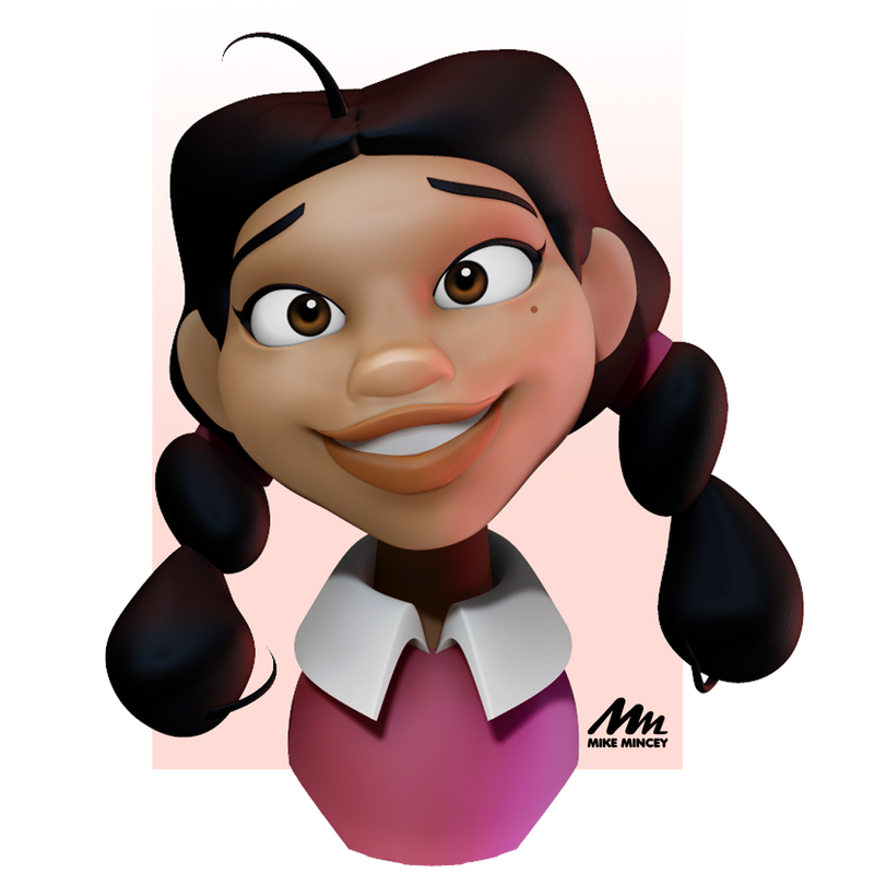 Penny Proud Disney Proud Family 3d model by Mike Mincey Art for the #6fanartchallenge